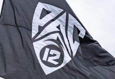 McLaughlin: Pac-12 Secrecy, No Media Days a Concern? New Pac-12 logo on a flag